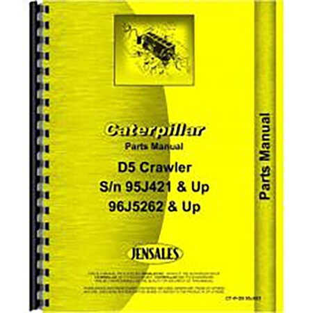Fits Caterpillar D5 Crawler Parts Manual (New) (95J421+ and 96J5262+)
